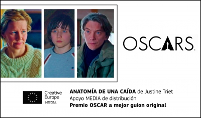 PREMIOS OSCAR 2024: El filme ANATOMÍA DE UNA CAÍDA (apoyo MEDIA de distribución) es premiado