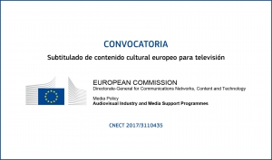 CONVOCATORIA: Subtitulado de contenido cultural europeo para televisión CNECT 2017/3110435