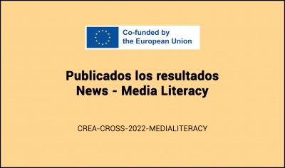 RESULTADOS: Convocatoria Media Literacy (CREA-CROSS-2022-MEDIALITERACY)