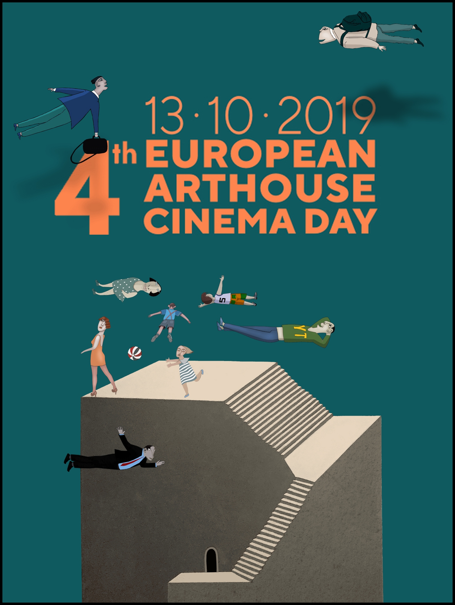 European Art House Cinema Day Interior Redes Con bordes