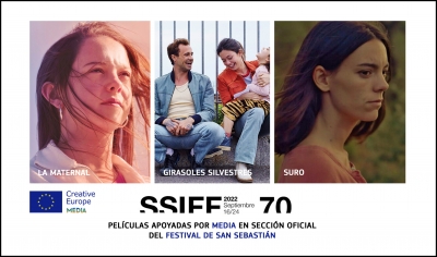 FESTIVAL DE SAN SEBASTIÁN 2022: Películas apoyadas por MEDIA de nuestro país en su Sección Oficial