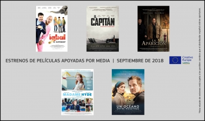 ESTRENOS SEPTIEMBRE 2018: Películas apoyadas por MEDIA