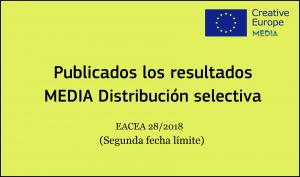 RESULTADOS: Convocatoria Distribución Selectiva (EACEA 28/2018 2ª fecha límite)