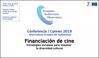 CANNES 2019: El Observatorio Europeo del Audiovisual ofrecerá una conferencia sobre financiación de cine