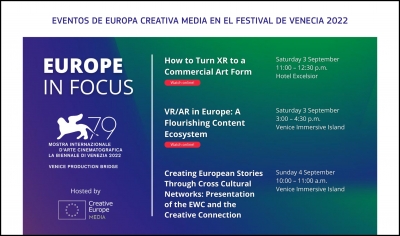 FESTIVAL DE VENECIA 2022: Eventos de Europa Creativa MEDIA