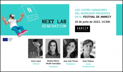 FESTIVAL DE ANNECY 2022: Los cuatro ganadores del workshop de Next Lab Generation asisten al MIFA