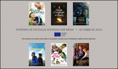 ESTRENOS OCTUBRE 2019: Películas apoyadas por MEDIA