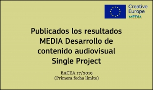 RESULTADOS: Convocatoria Desarrollo de Contenido Single Project (EACEA 17/2019 1ª fecha límite)