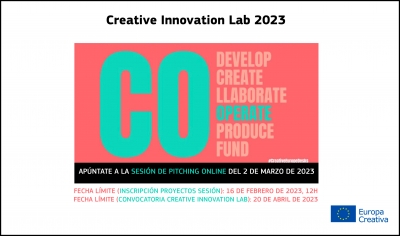 PITCH YOUR INNOVATION: ¿Tienes un proyecto en búsqueda de socios para la convocatoria de Creative Innovation Lab?