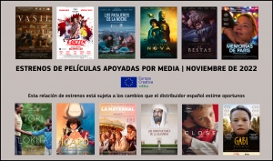 ESTRENOS NOVIEMBRE 2022: Películas apoyadas por MEDIA